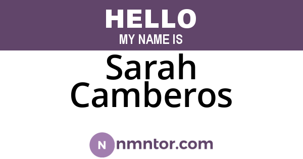 Sarah Camberos