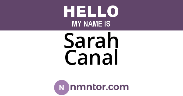 Sarah Canal