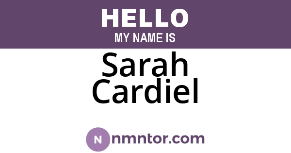 Sarah Cardiel