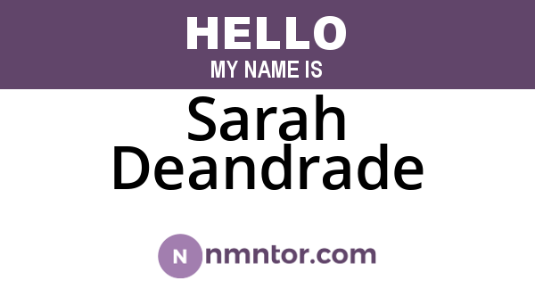 Sarah Deandrade