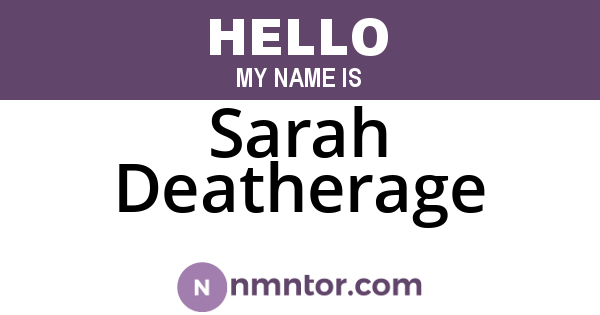 Sarah Deatherage