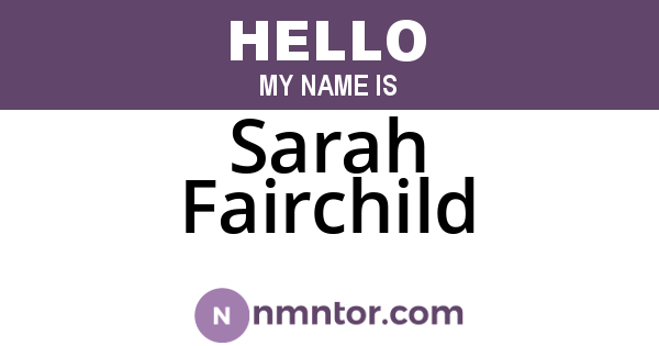 Sarah Fairchild