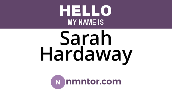 Sarah Hardaway