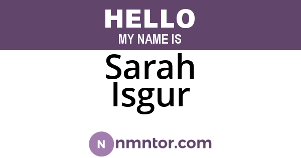 Sarah Isgur
