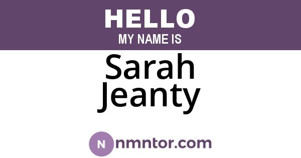 Sarah Jeanty