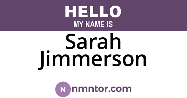 Sarah Jimmerson