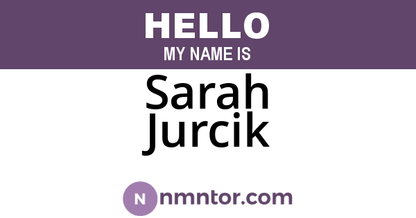 Sarah Jurcik