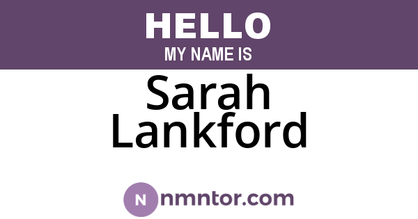 Sarah Lankford