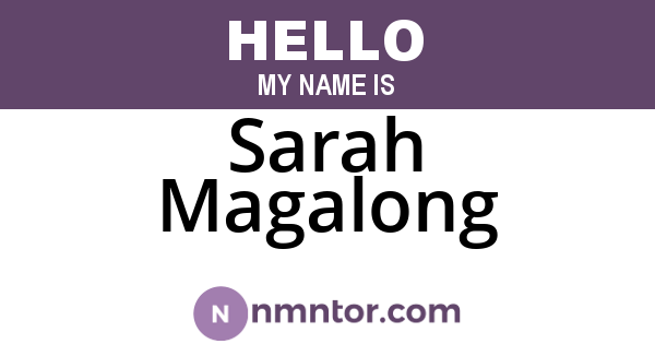 Sarah Magalong