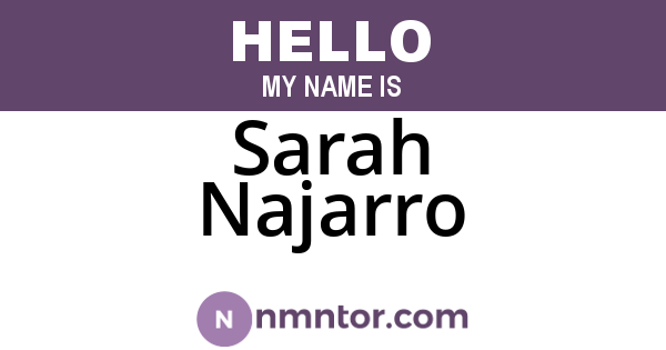 Sarah Najarro