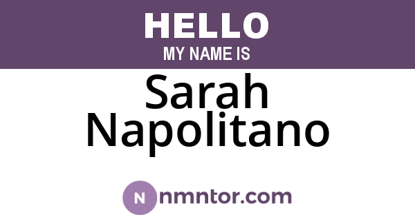 Sarah Napolitano