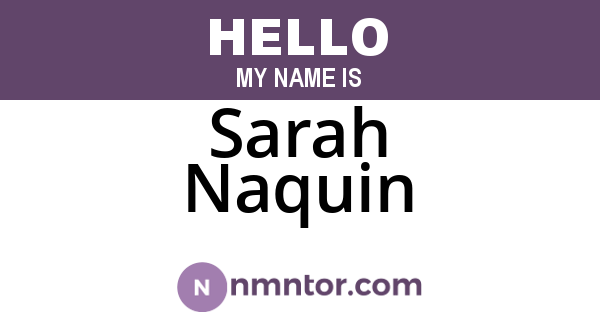 Sarah Naquin