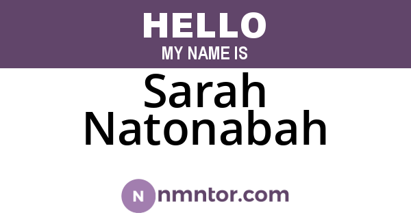 Sarah Natonabah