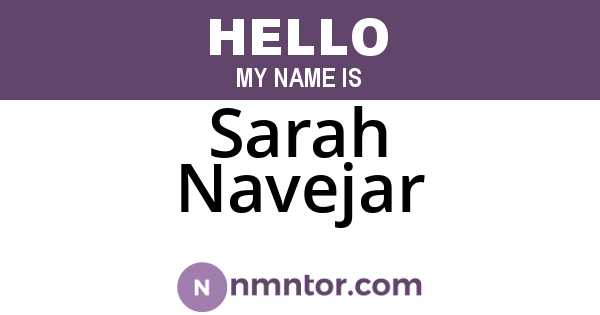 Sarah Navejar