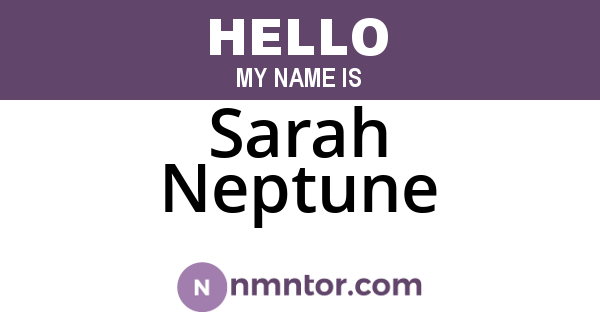 Sarah Neptune
