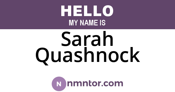Sarah Quashnock