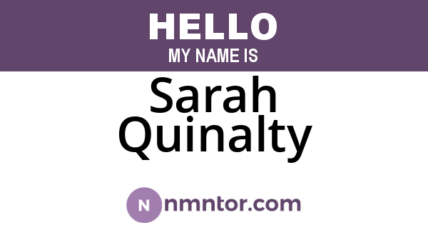 Sarah Quinalty