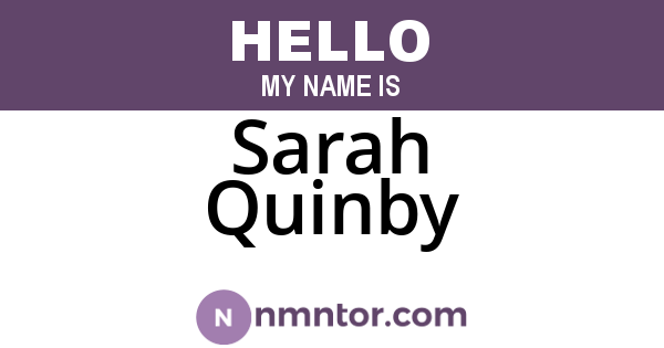Sarah Quinby
