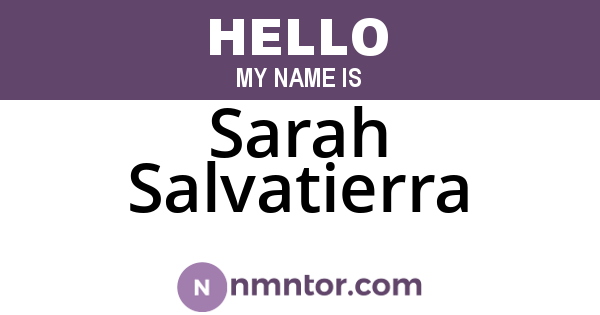 Sarah Salvatierra