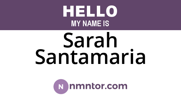 Sarah Santamaria