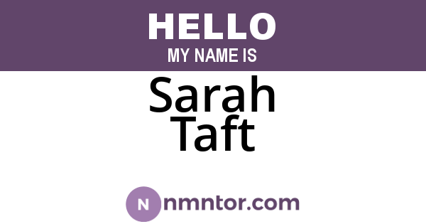 Sarah Taft