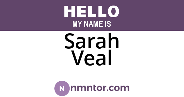 Sarah Veal