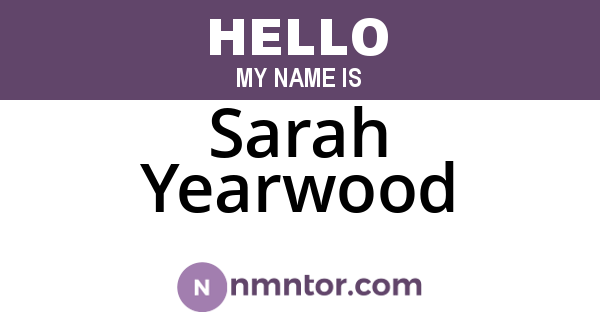 Sarah Yearwood