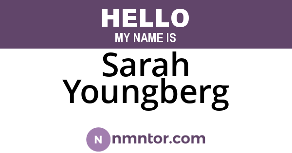 Sarah Youngberg