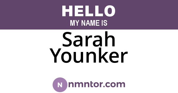 Sarah Younker