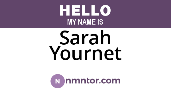 Sarah Yournet