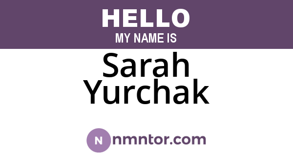 Sarah Yurchak