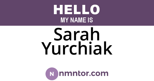 Sarah Yurchiak