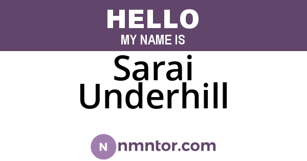 Sarai Underhill
