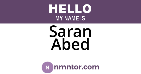 Saran Abed