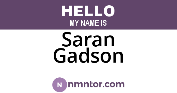 Saran Gadson