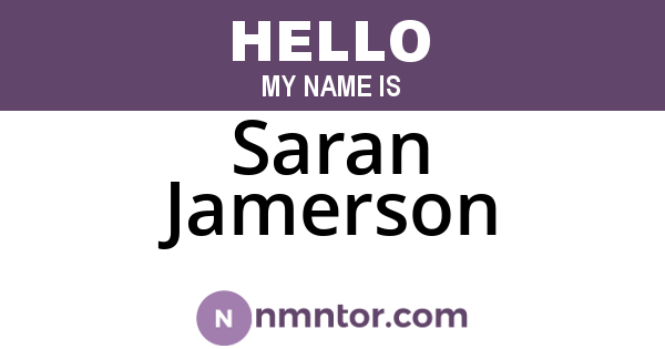 Saran Jamerson