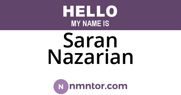 Saran Nazarian