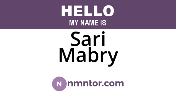 Sari Mabry