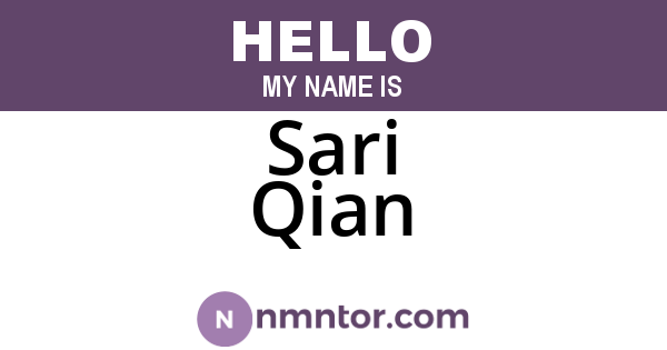 Sari Qian