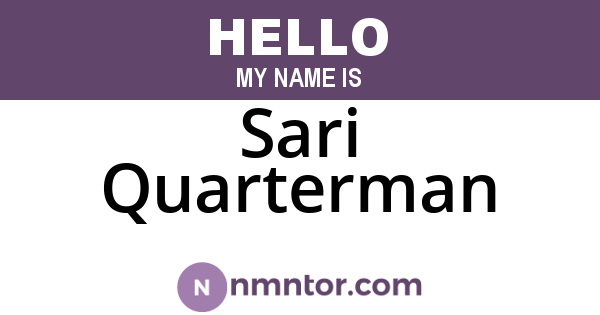 Sari Quarterman