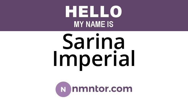 Sarina Imperial
