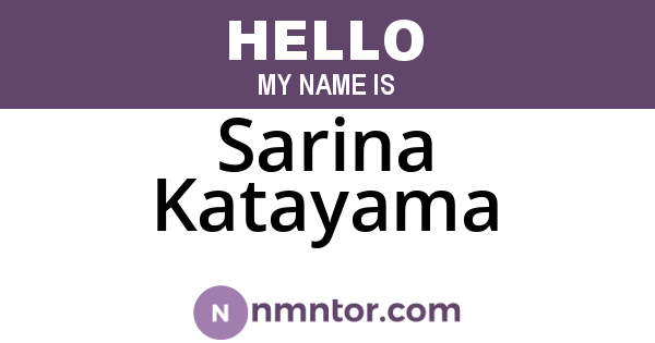 Sarina Katayama