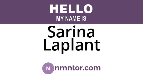 Sarina Laplant