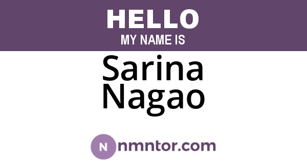 Sarina Nagao