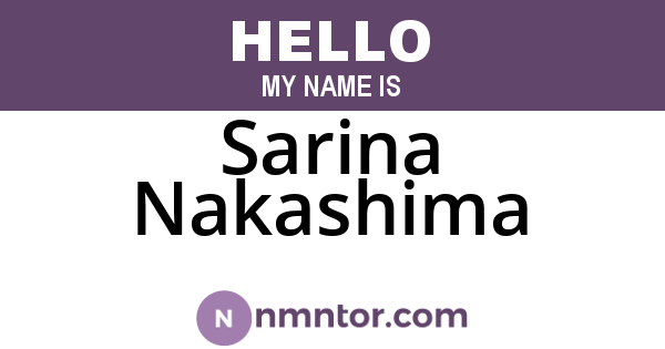 Sarina Nakashima