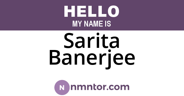 Sarita Banerjee