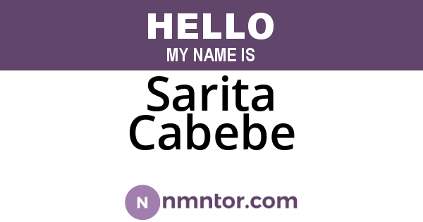 Sarita Cabebe
