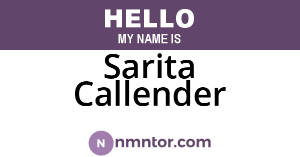 Sarita Callender