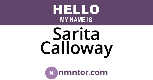 Sarita Calloway