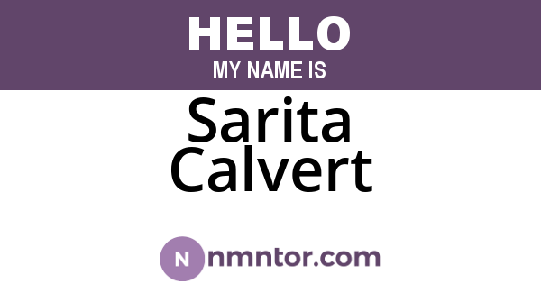 Sarita Calvert